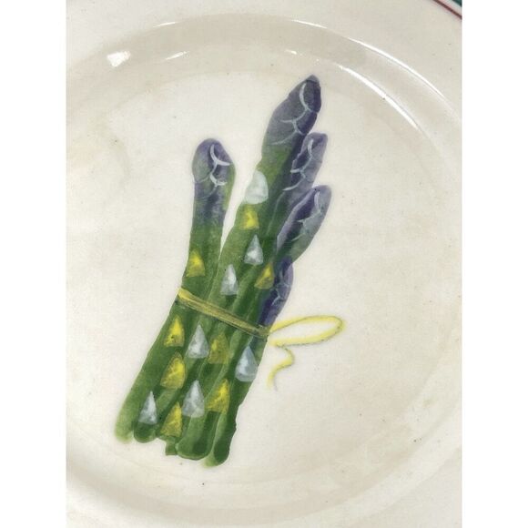 Vintage Hartstone Farmers Market Asparagus Salad Side Plates 7.5” Set Of 4 - Picture 4 of 5